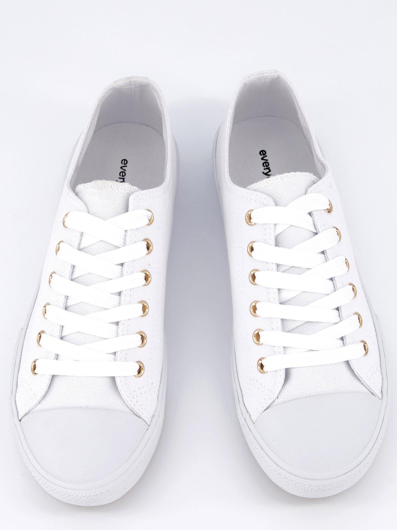  image of everyday-extra-wide-fit-canvas-lace-up-trainer-white