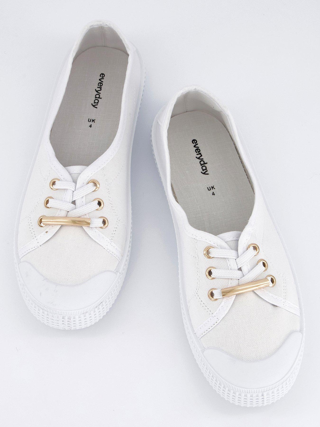  image of everyday-wide-fit-elastic-lace-pump-white