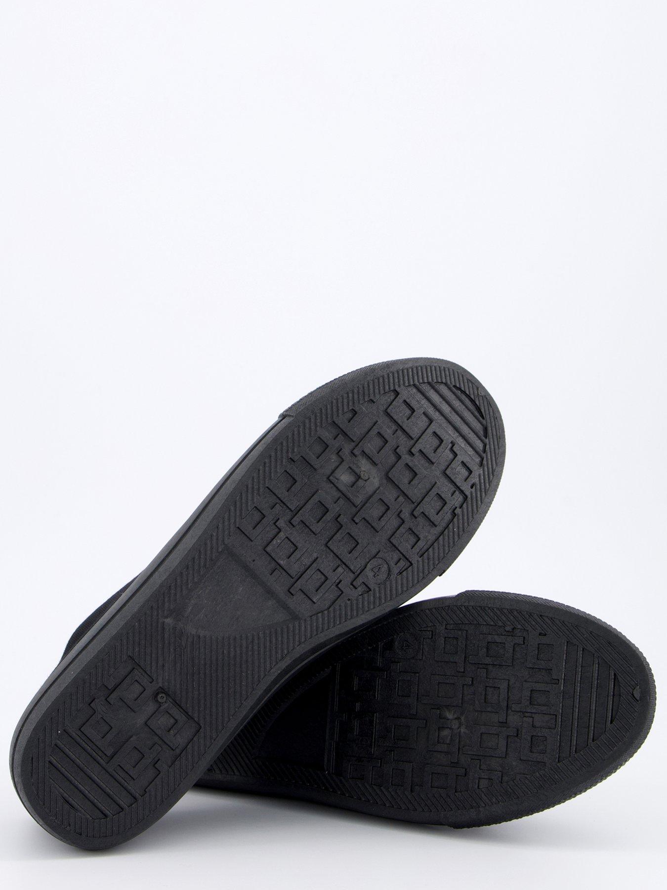  image of everyday-standard-fit-canvas-lace-up-trainer-black