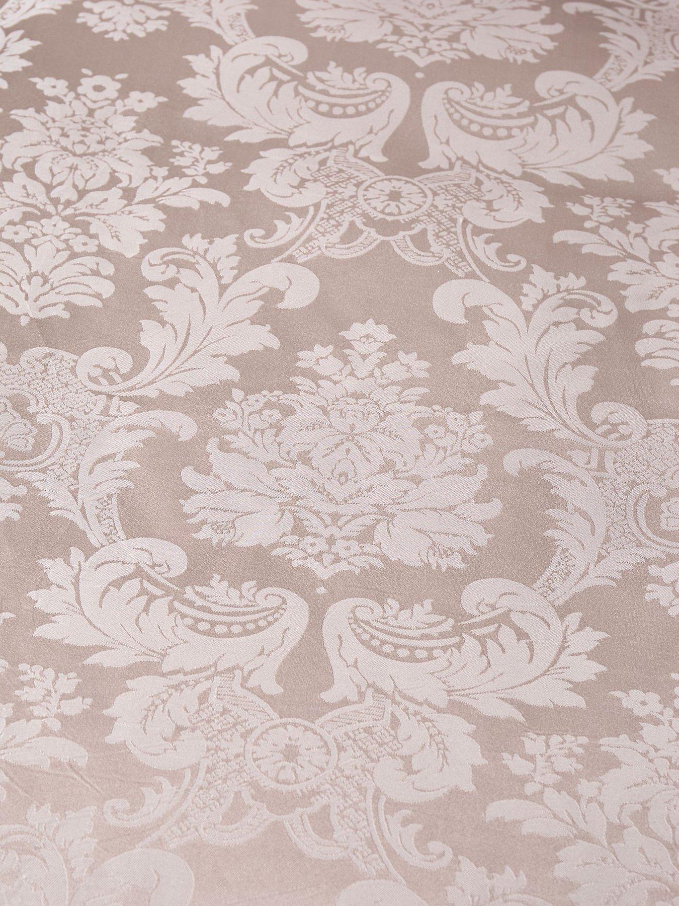  image of catherine-lansfield-damask-jacquard-duvet-cover-set-champagne