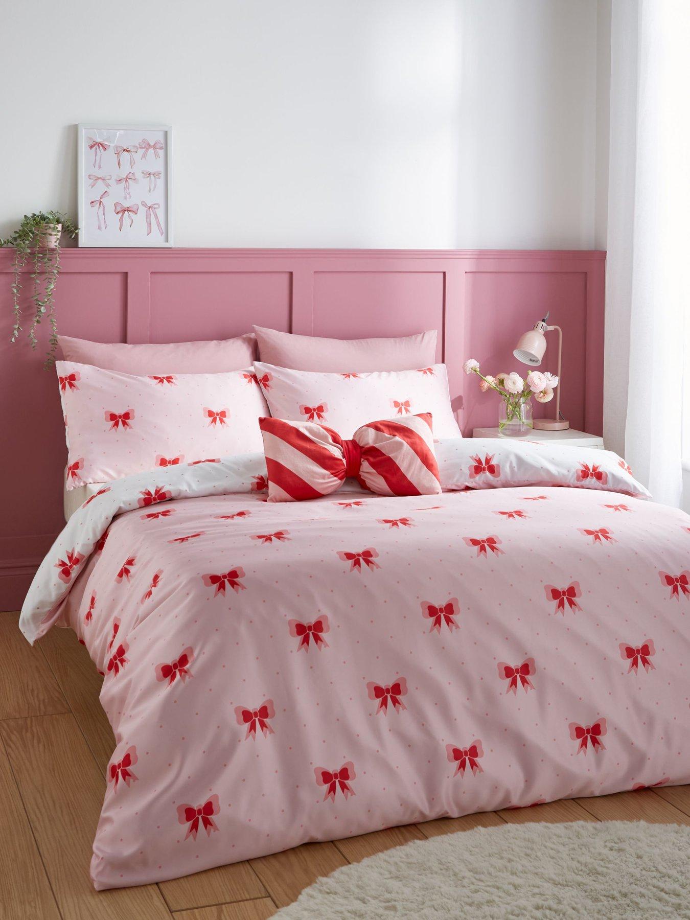 Sassy B Dotty Bows Duvet Cover Set - Pink
