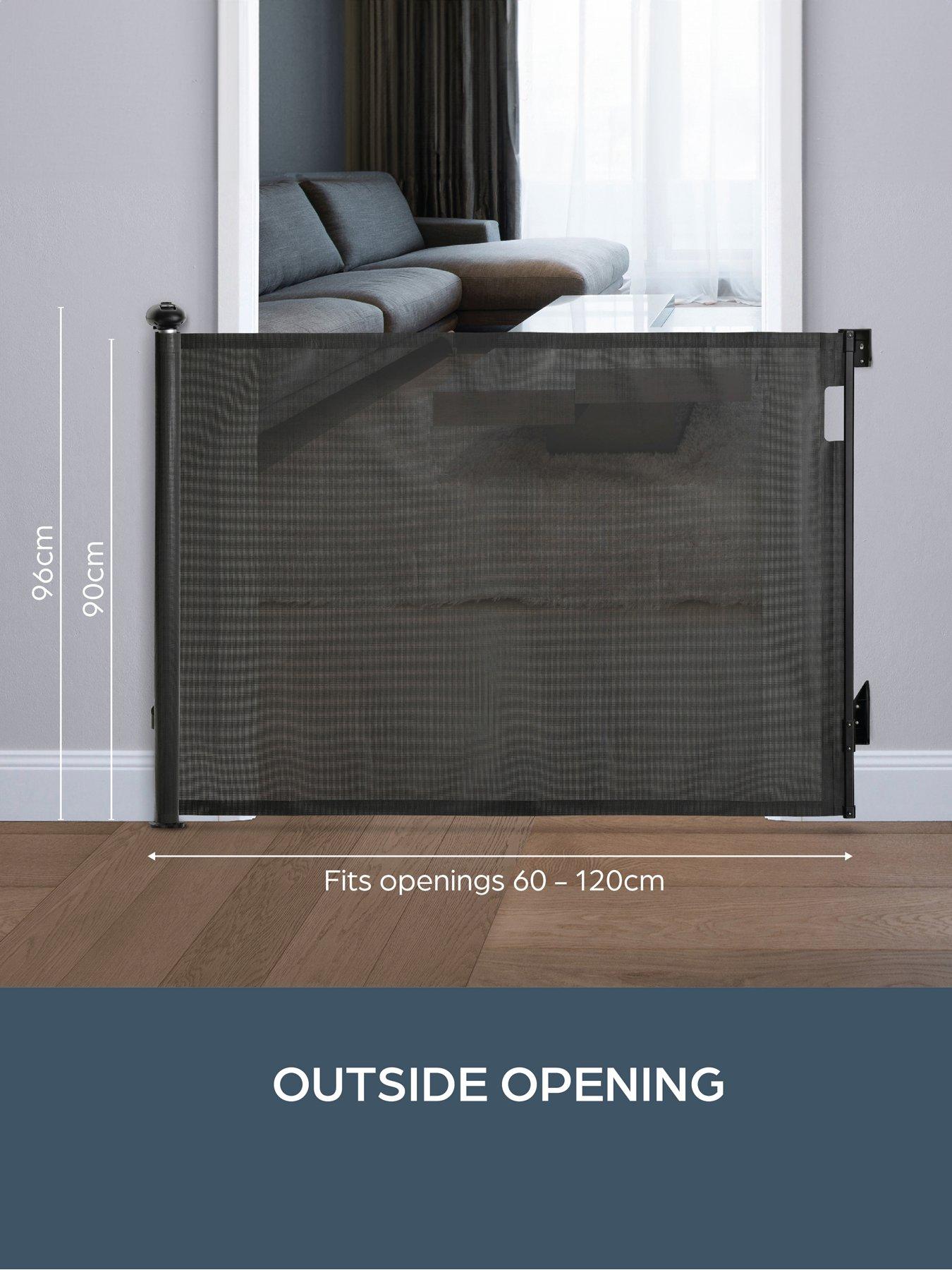 dreambaby-glide-amp-hide-xtra-tall-amp-xtra-wide-retractable-mesh-gate-60-140cm-black