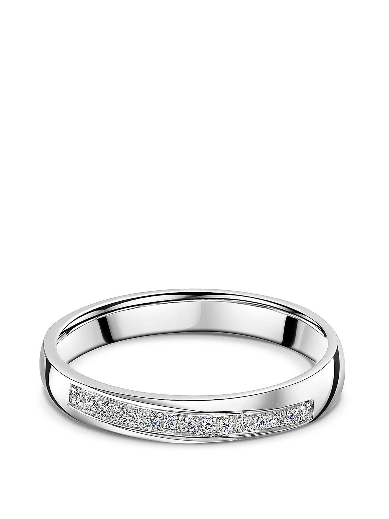 Image 2 of 2 of The Love Collection 9ct White Gold Diamond Wedding Ring