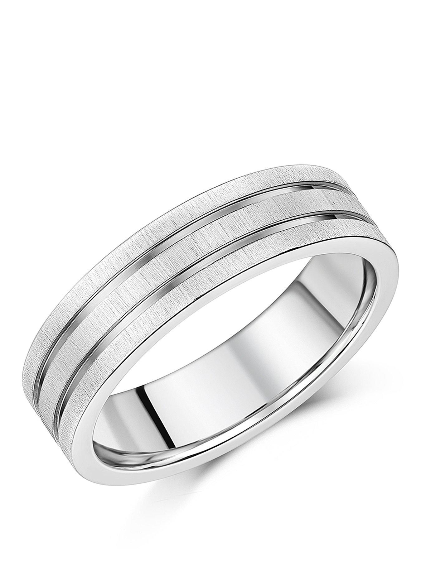 Image 1 of 2 of The Love Collection 6mm Titanium Ring - Silver
