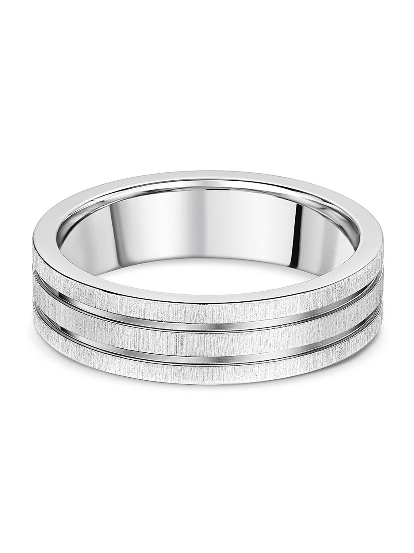 Image 2 of 2 of The Love Collection 6mm Titanium Ring - Silver