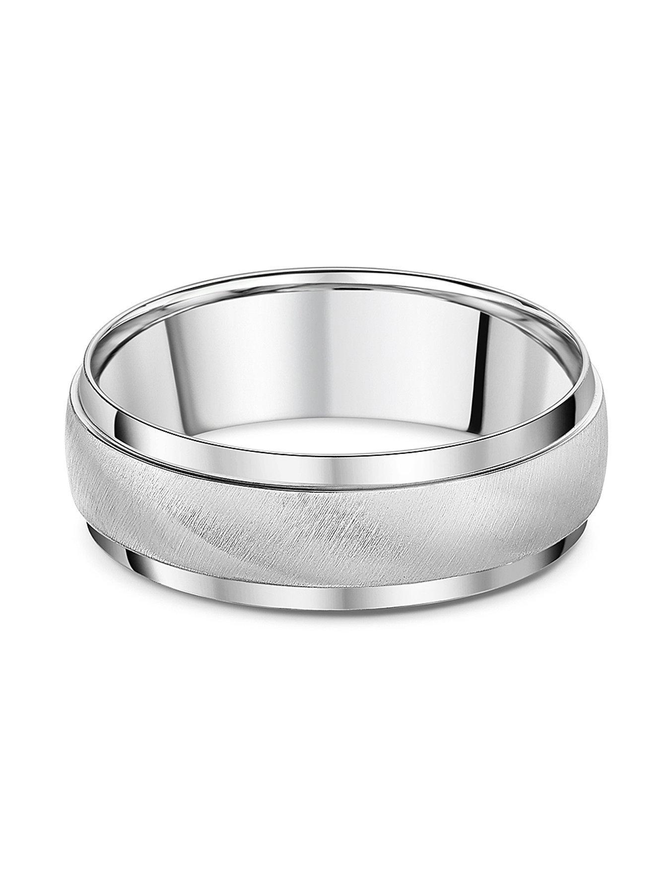 Image 2 of 2 of The Love Collection 7mm Titanium Ring - Silver
