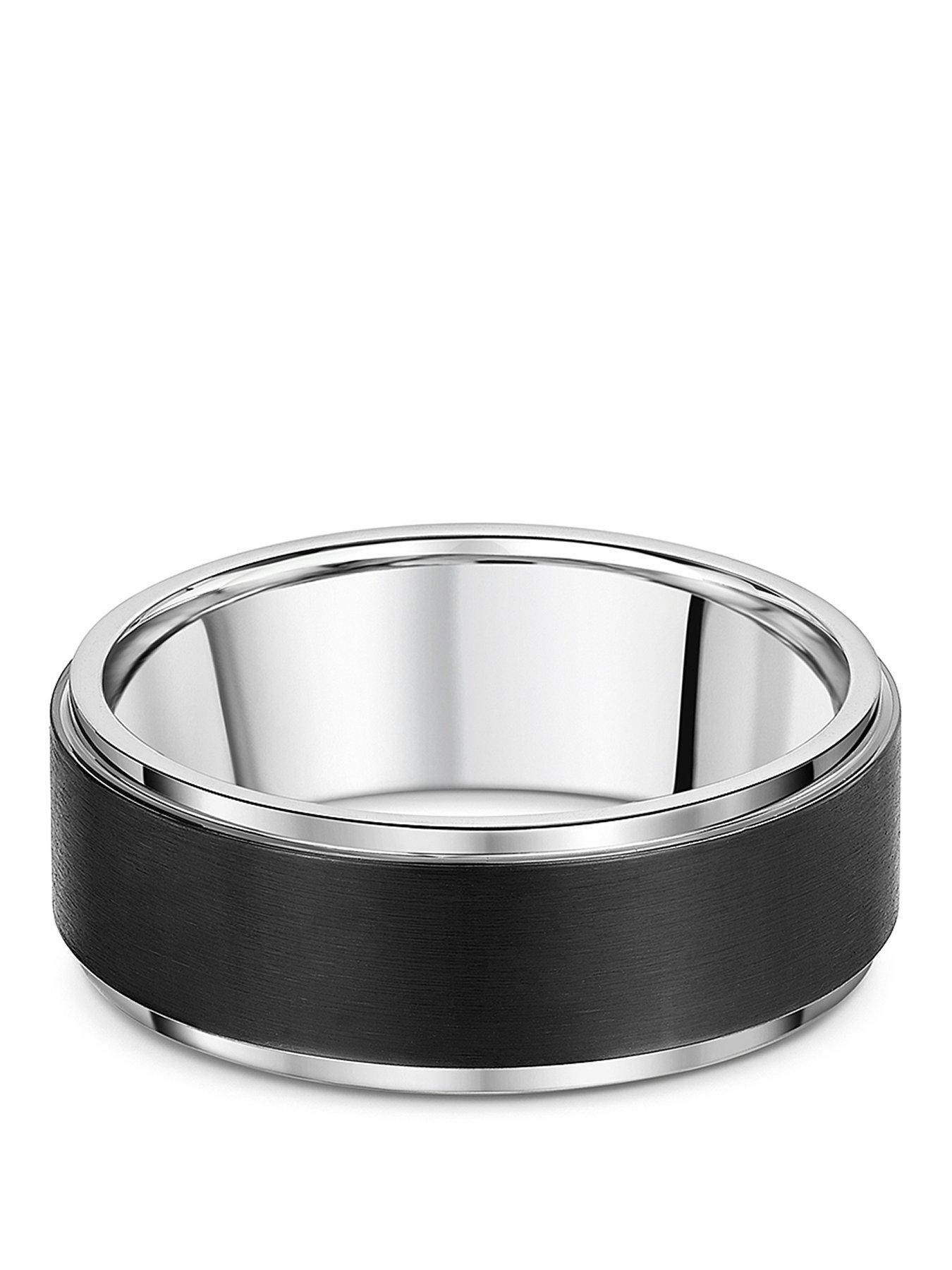 Image 1 of 2 of The Love Collection 7mm Titanium Ring - Silver
