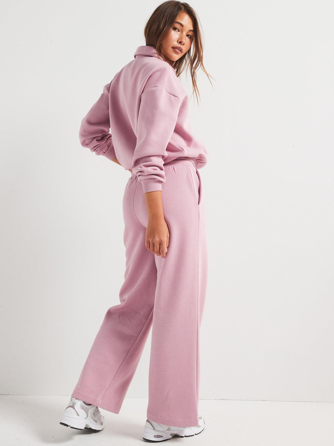  image of v-by-very-co-ord-collar-graphic-pink