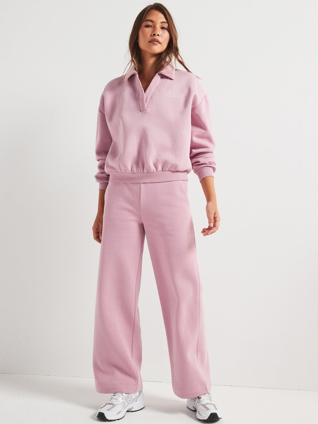  image of v-by-very-co-ord-collar-graphic-pink