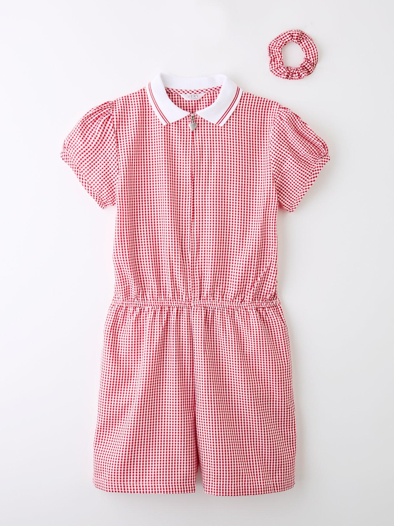 v-by-very-girls-gingham-playsuit-red