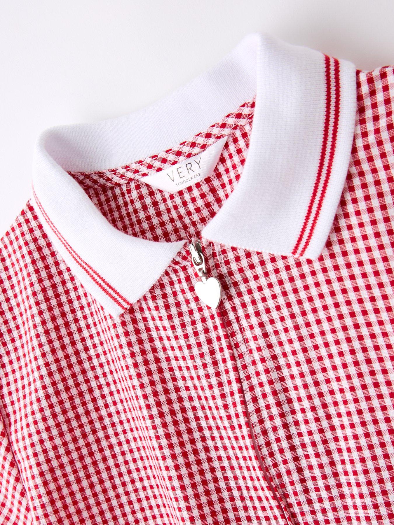  image of v-by-very-girls-gingham-playsuit-red