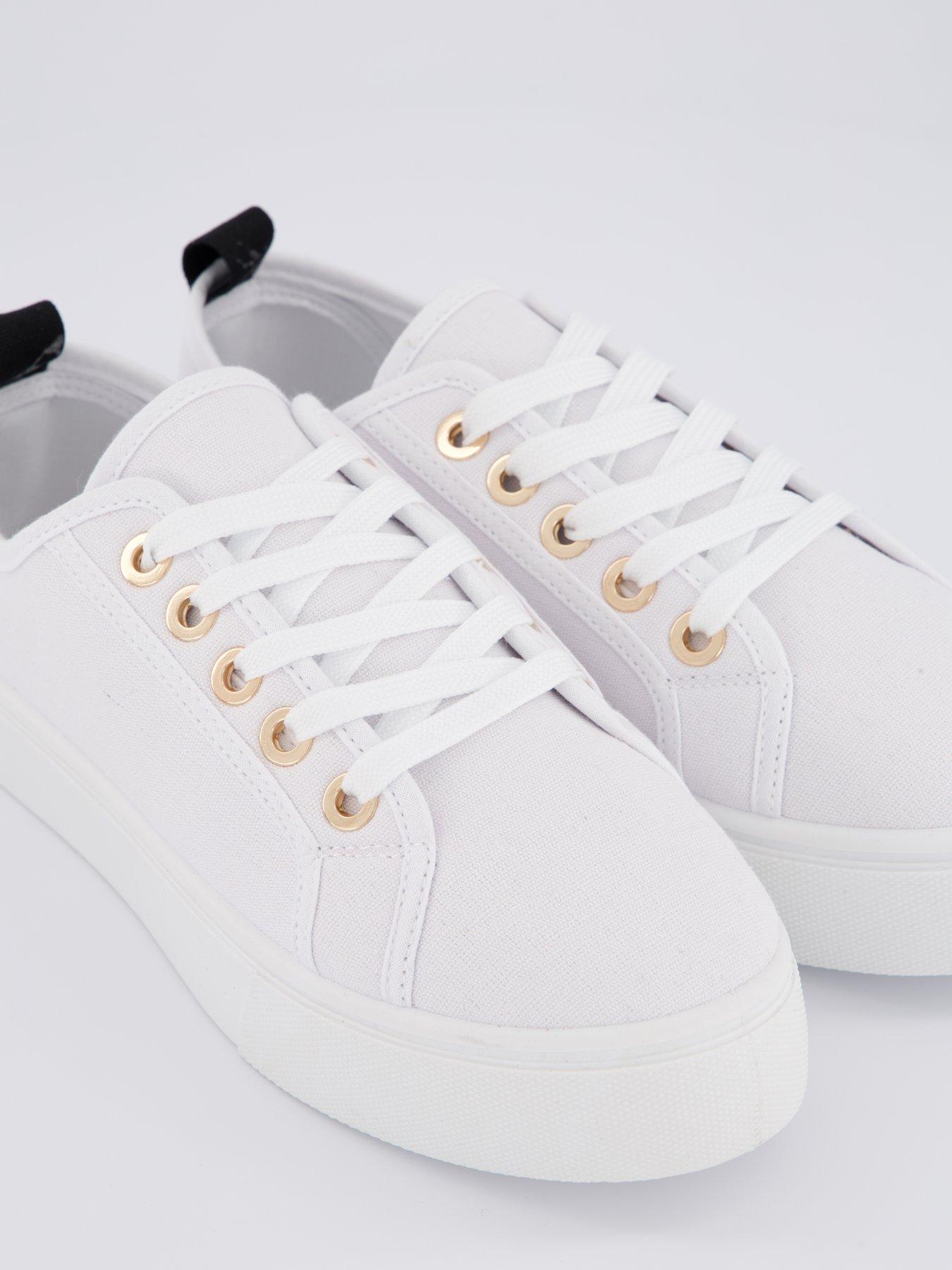  image of everyday-standard-canvas-lace-up-platform-trainer-white