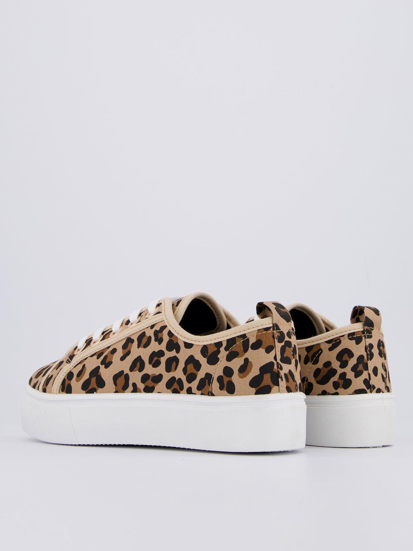  image of everyday-standard-canvas-lace-up-platform-trainers-brown