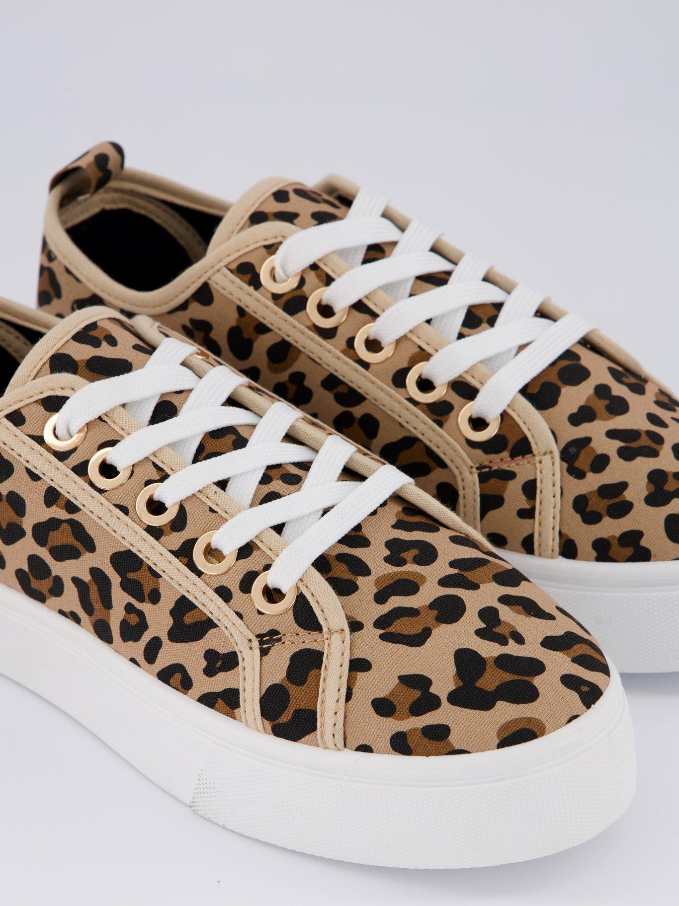  image of everyday-standard-canvas-lace-up-platform-trainers-brown