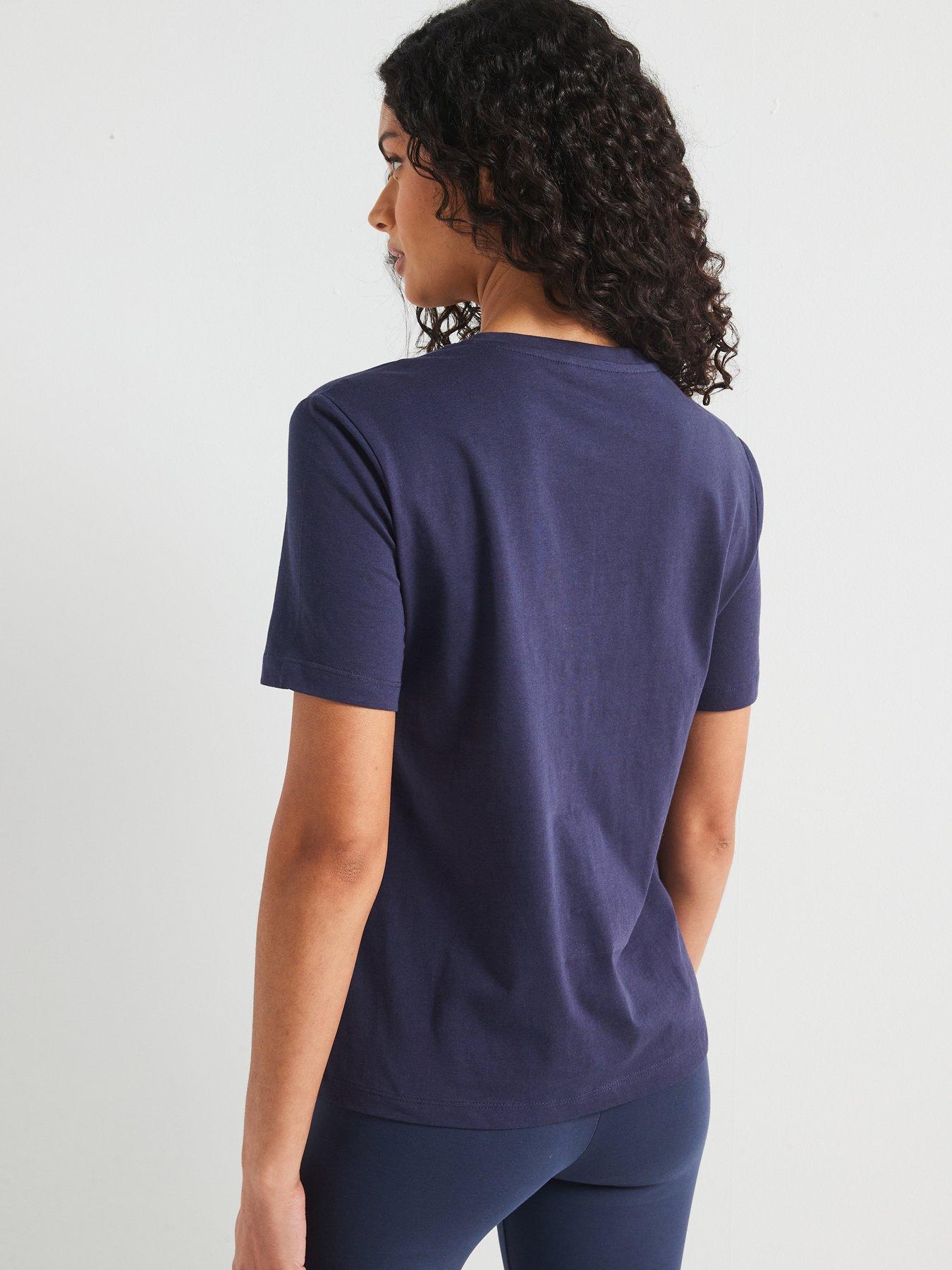  image of v-by-very-the-essential-crew-neck-t-shirt-navy