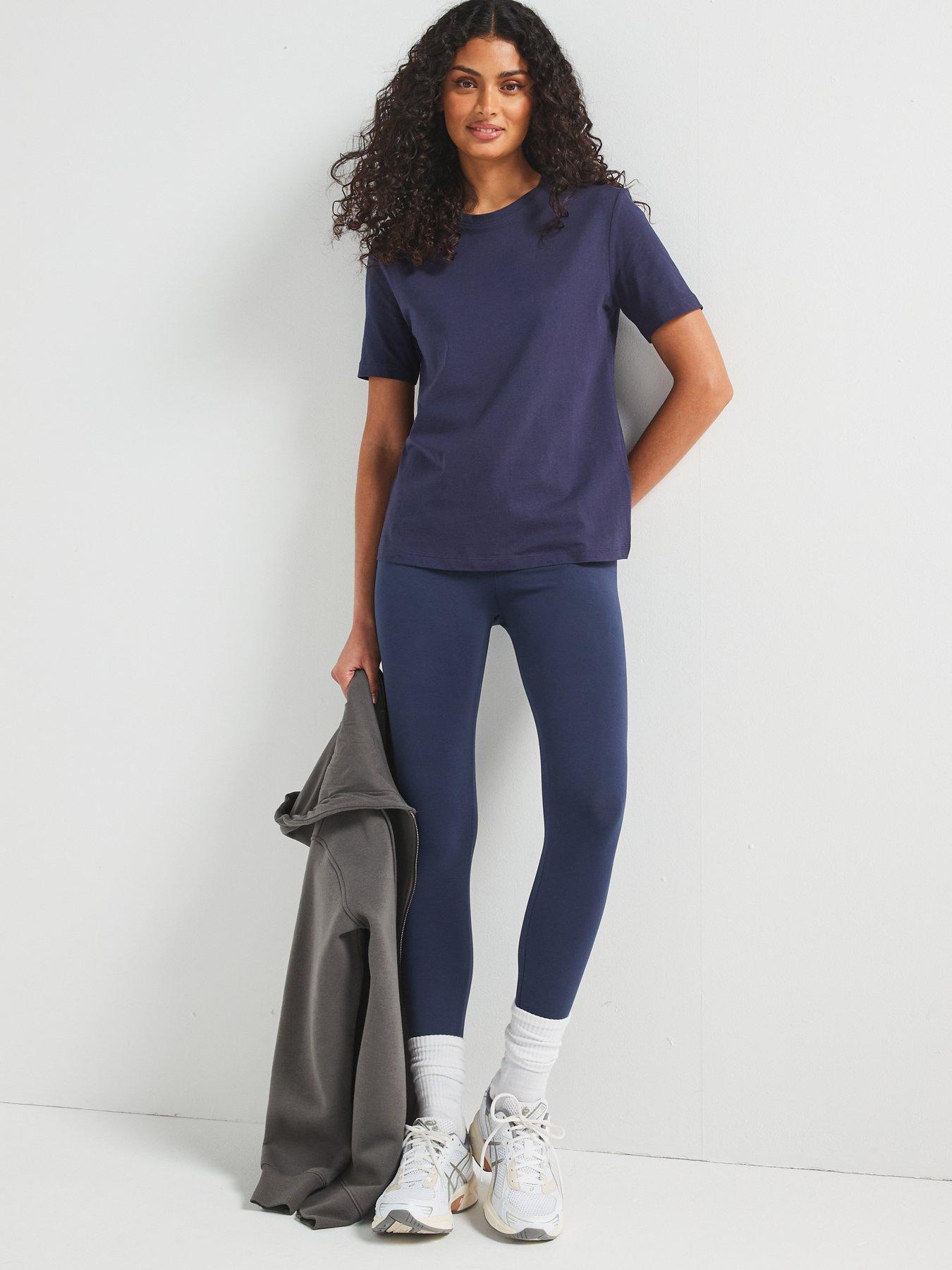  image of v-by-very-the-essential-crew-neck-t-shirt-navy