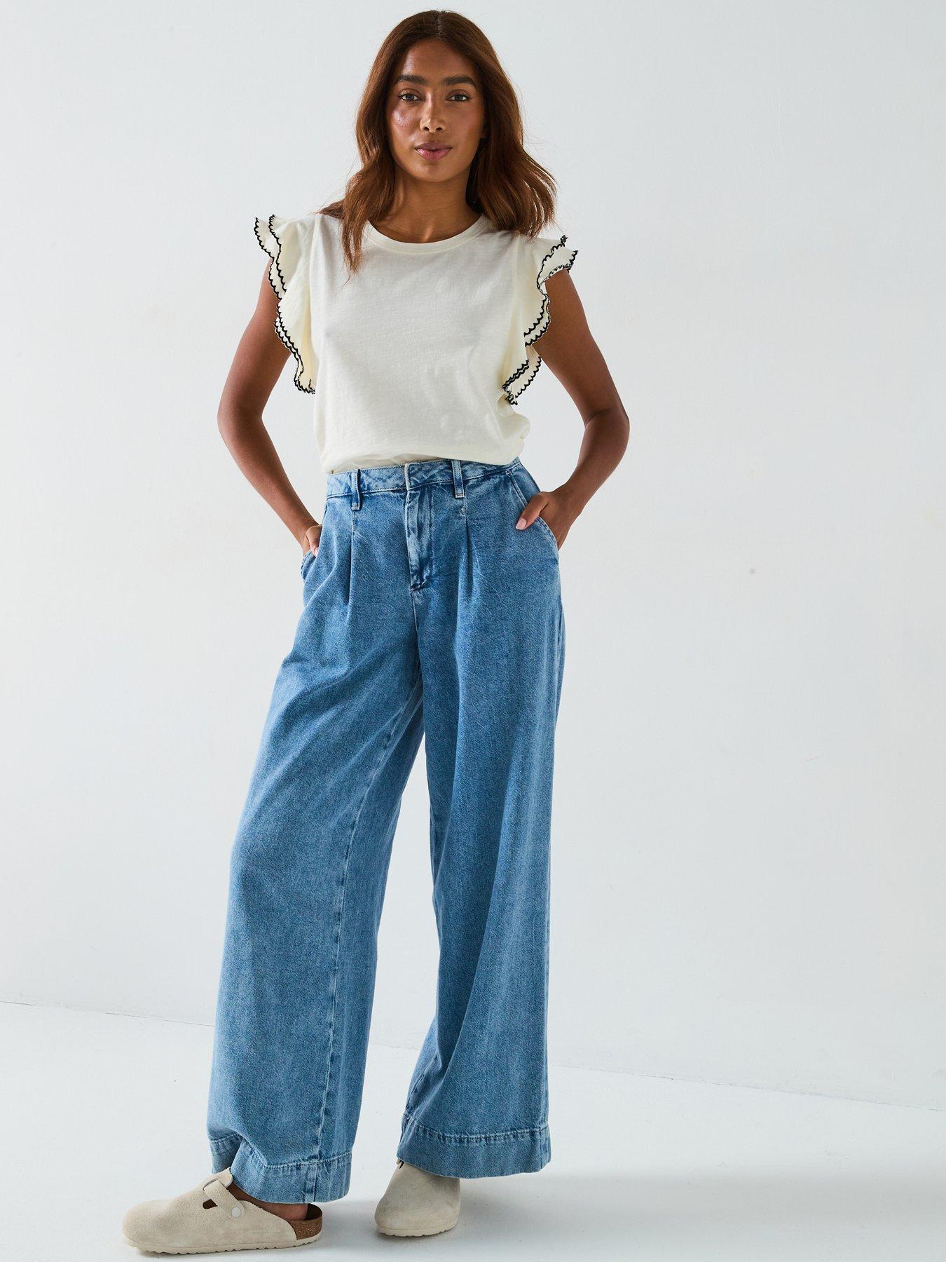  image of v-by-very-frill-detailed-shoulder-cream