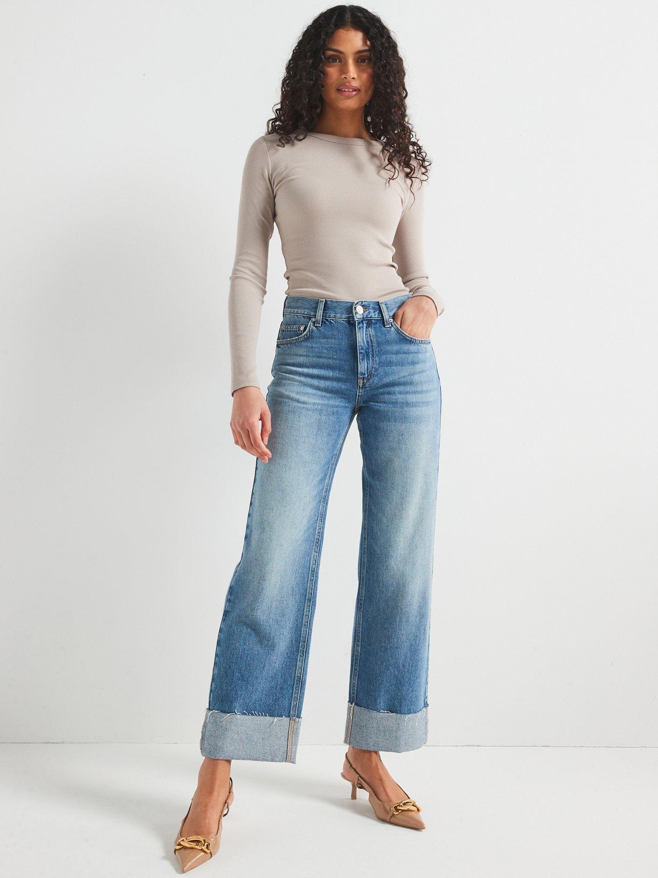 The Very Collection Everyday Long Sleeve Rib T-Shirt- Beige