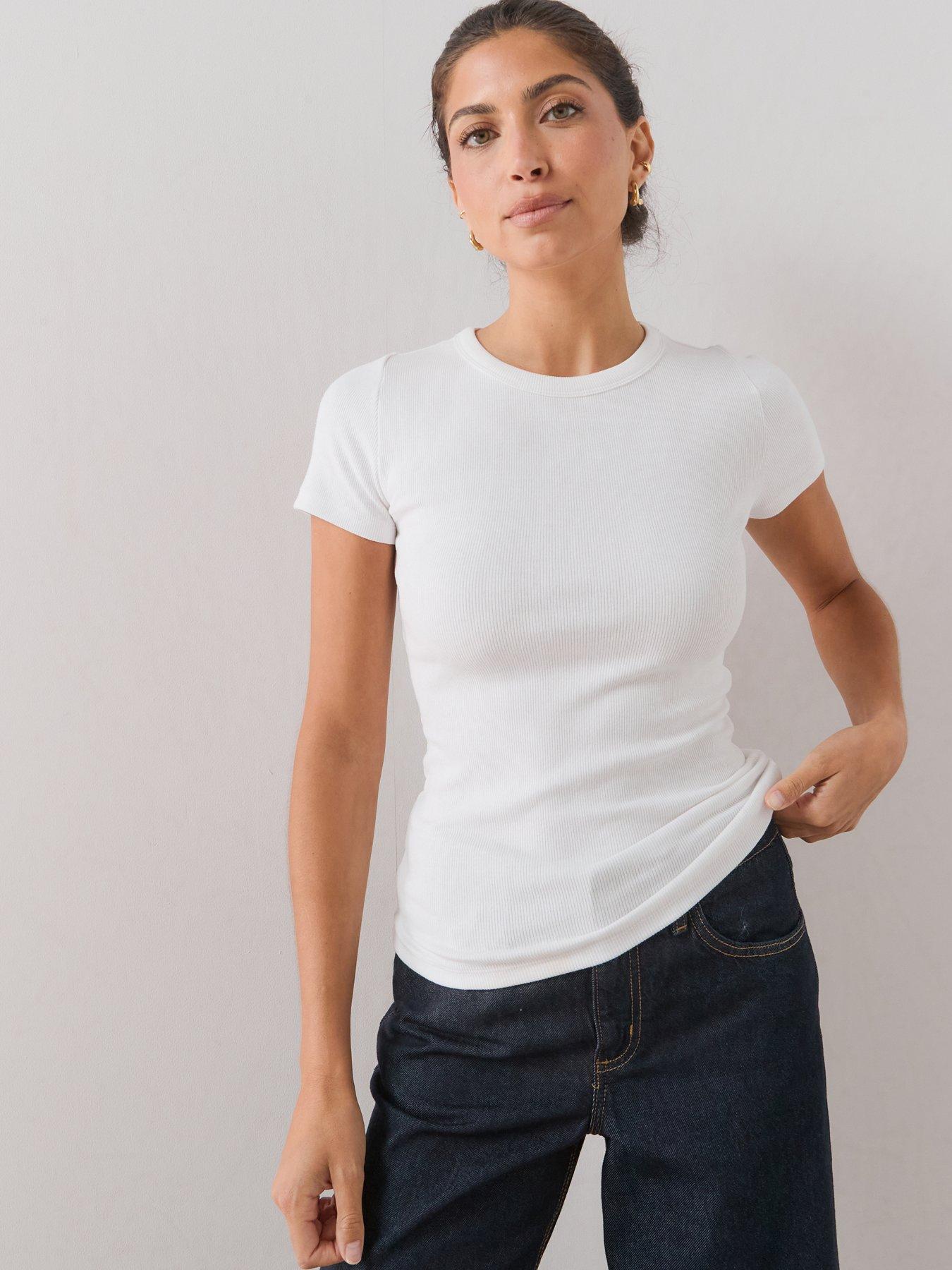 The Very Collection Stretch Rib T-shirt - White