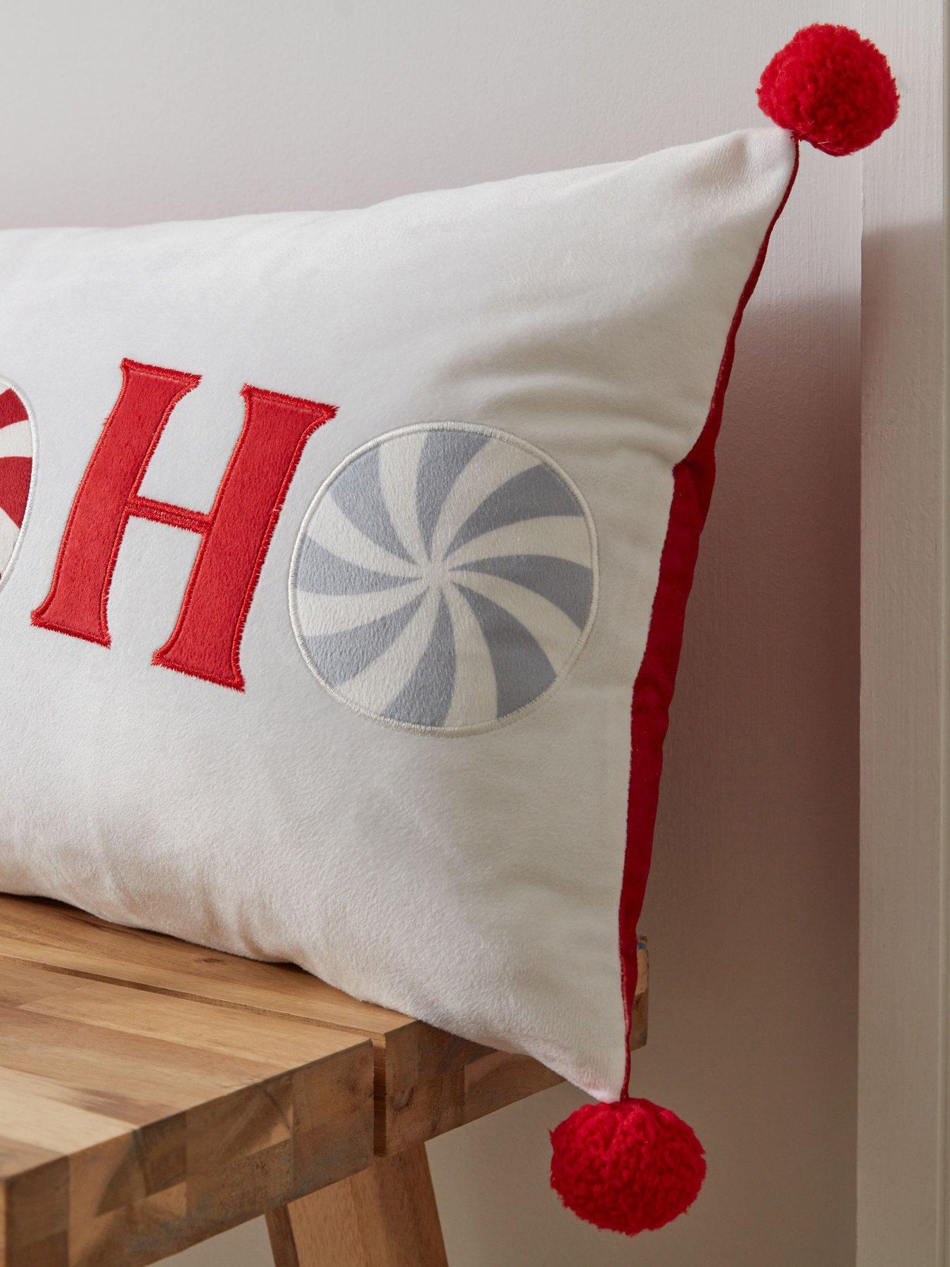 Image 3 of 3 of Catherine Lansfield Ho Ho Ho Filled Christmas Cushion- 30 X 60Cm
