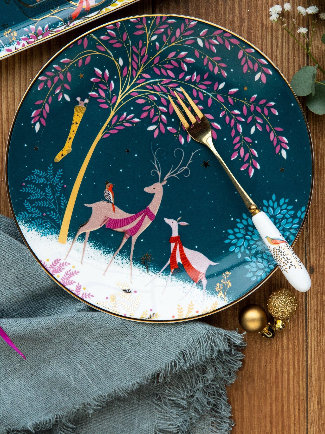  image of sara-miller-woodland-tales-set-of-4-cake-plates