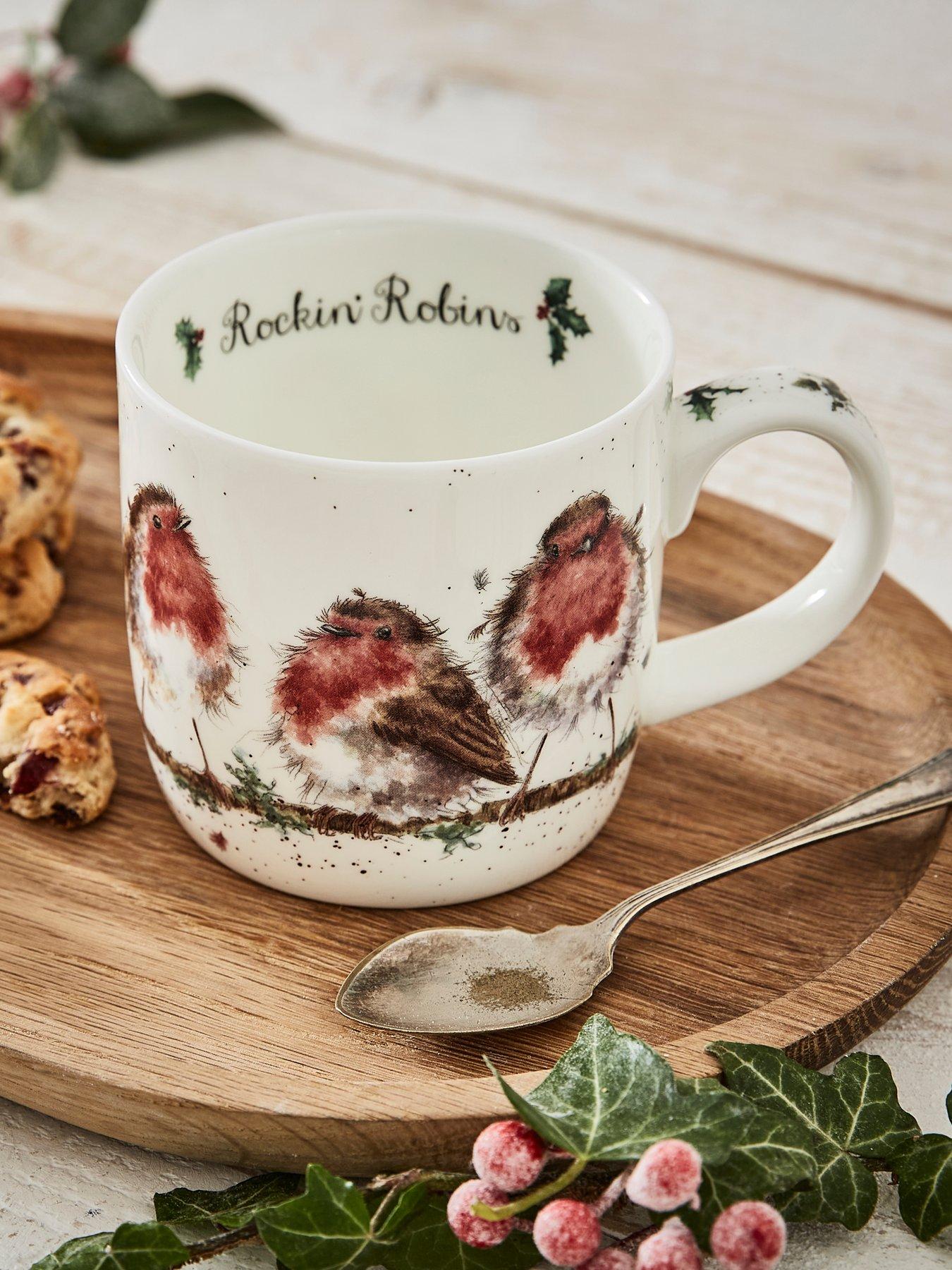 ROYAL WORCESTER Wrendale Rockin’ Robins Mug