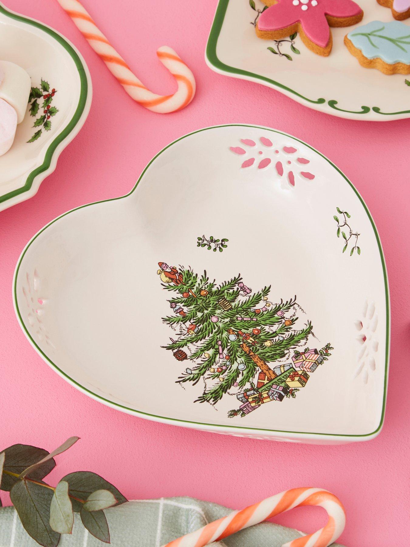undefined Christmas Tree Pierced Heart-Shaped Dish