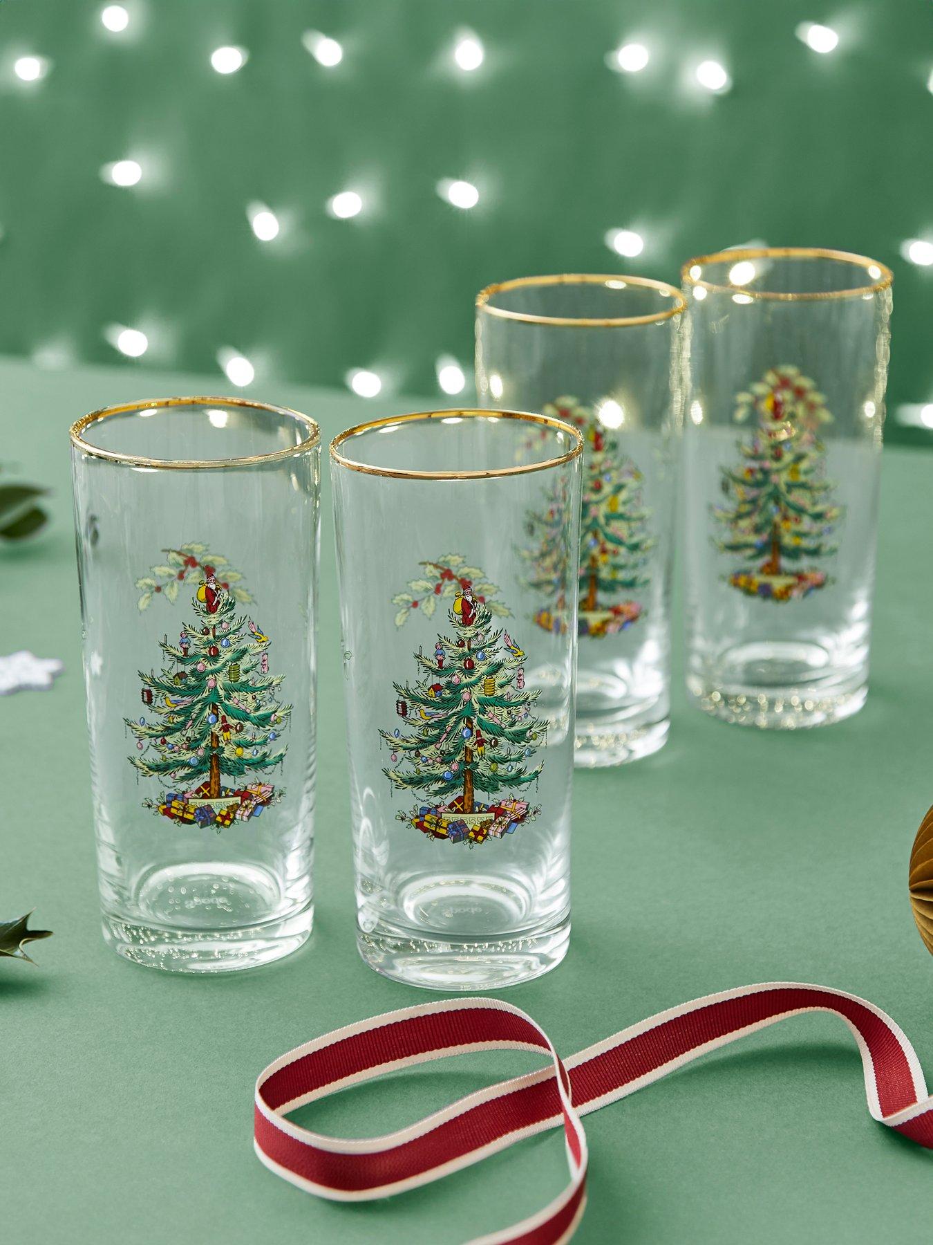 undefined Christmas Tree Highball Glasses - Set of  4