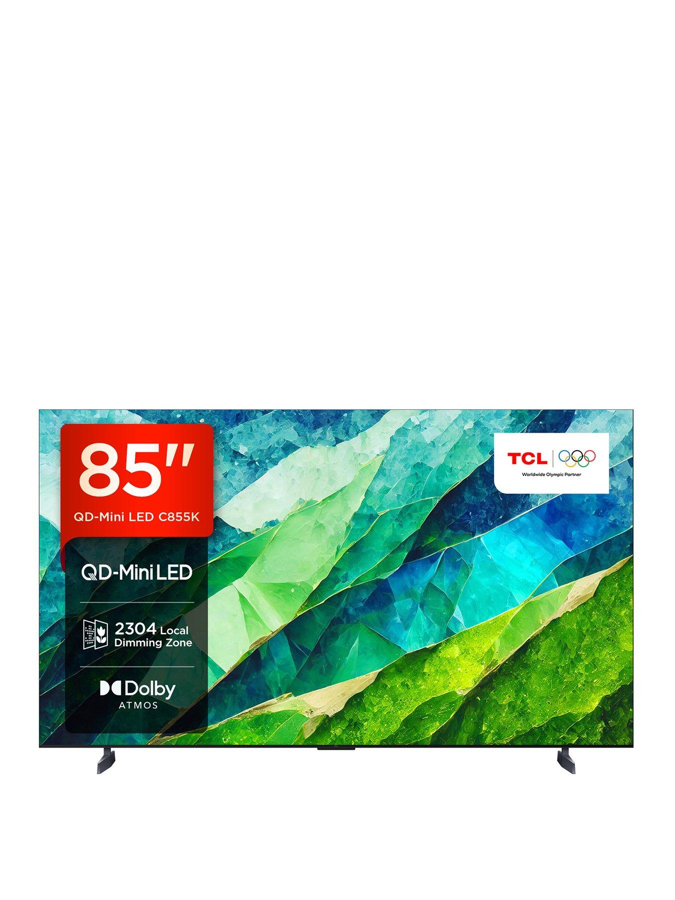 front image of tcl-85c855k-85-inch-4k-144hz-qd-mini-led-google-tv-with-game-master-pro-300
