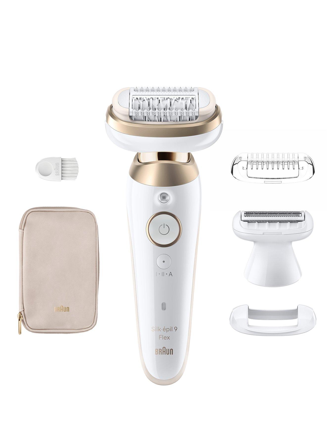 Braun Silk-épil 9 Flex, Epilator For Easy Hair Removal, 9-041 3D - White/Gold