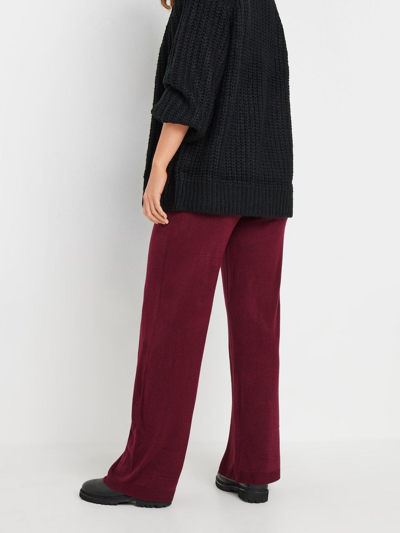  image of long-tall-sally-tall-wide-leg-trousers-red