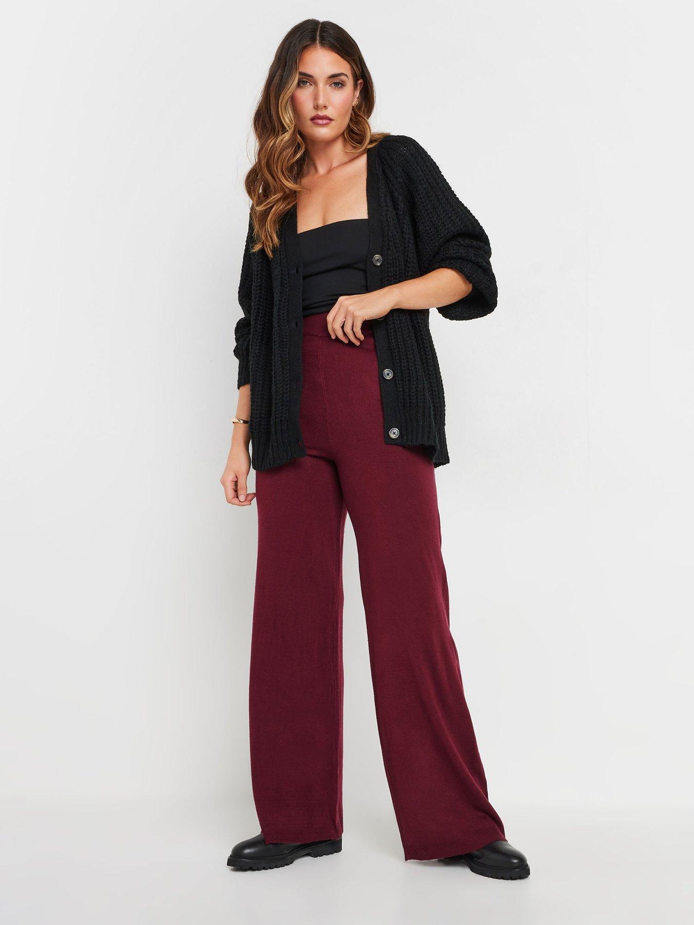  image of long-tall-sally-tall-wide-leg-trousers-red