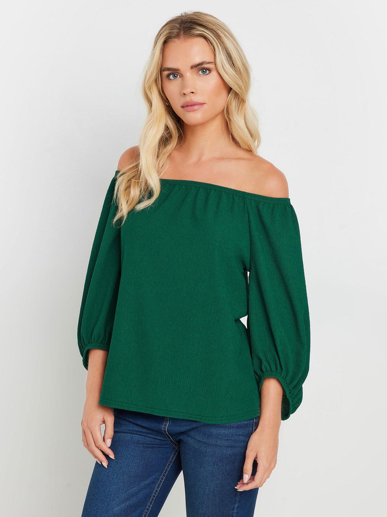 undefined Petite Tree Bark Bardot Top