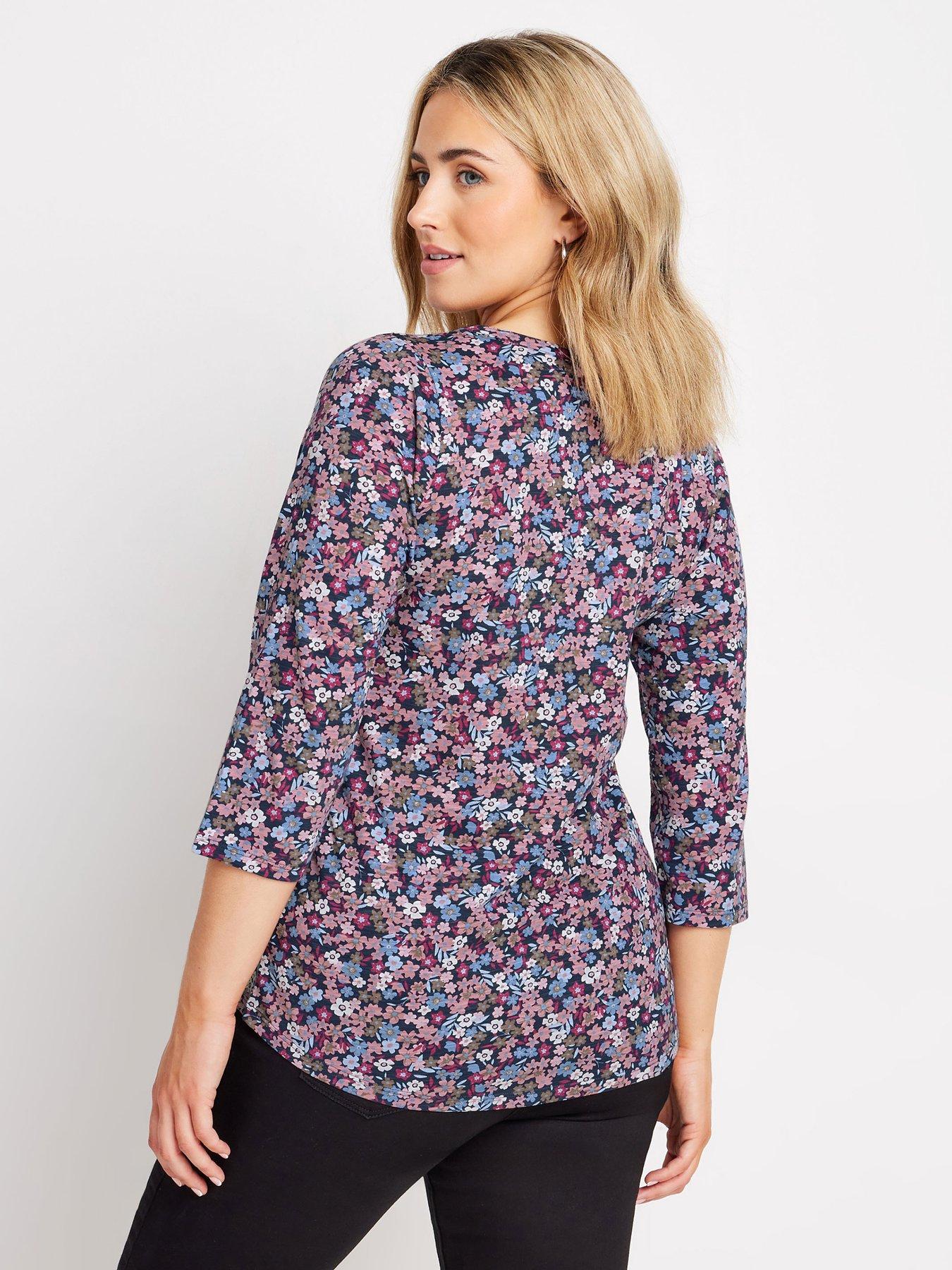  image of mco-34-sleeve-cotton-henley-top-blue