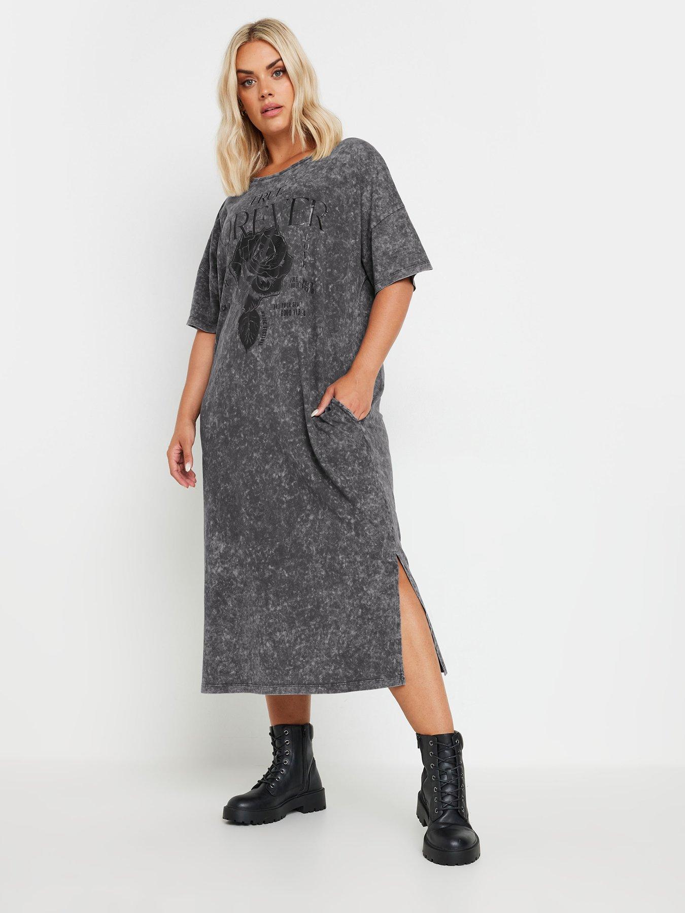 undefined Curve Throw On Dress - Grey