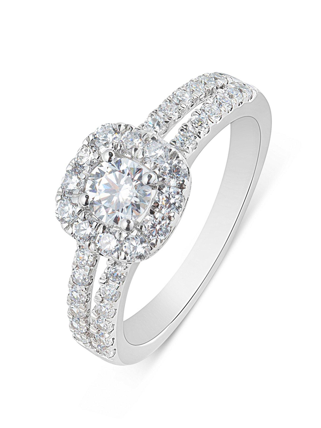 Love DIAMOND 1Ct Diamond Solitaire Halo Ring G VS+ Lab Grown
