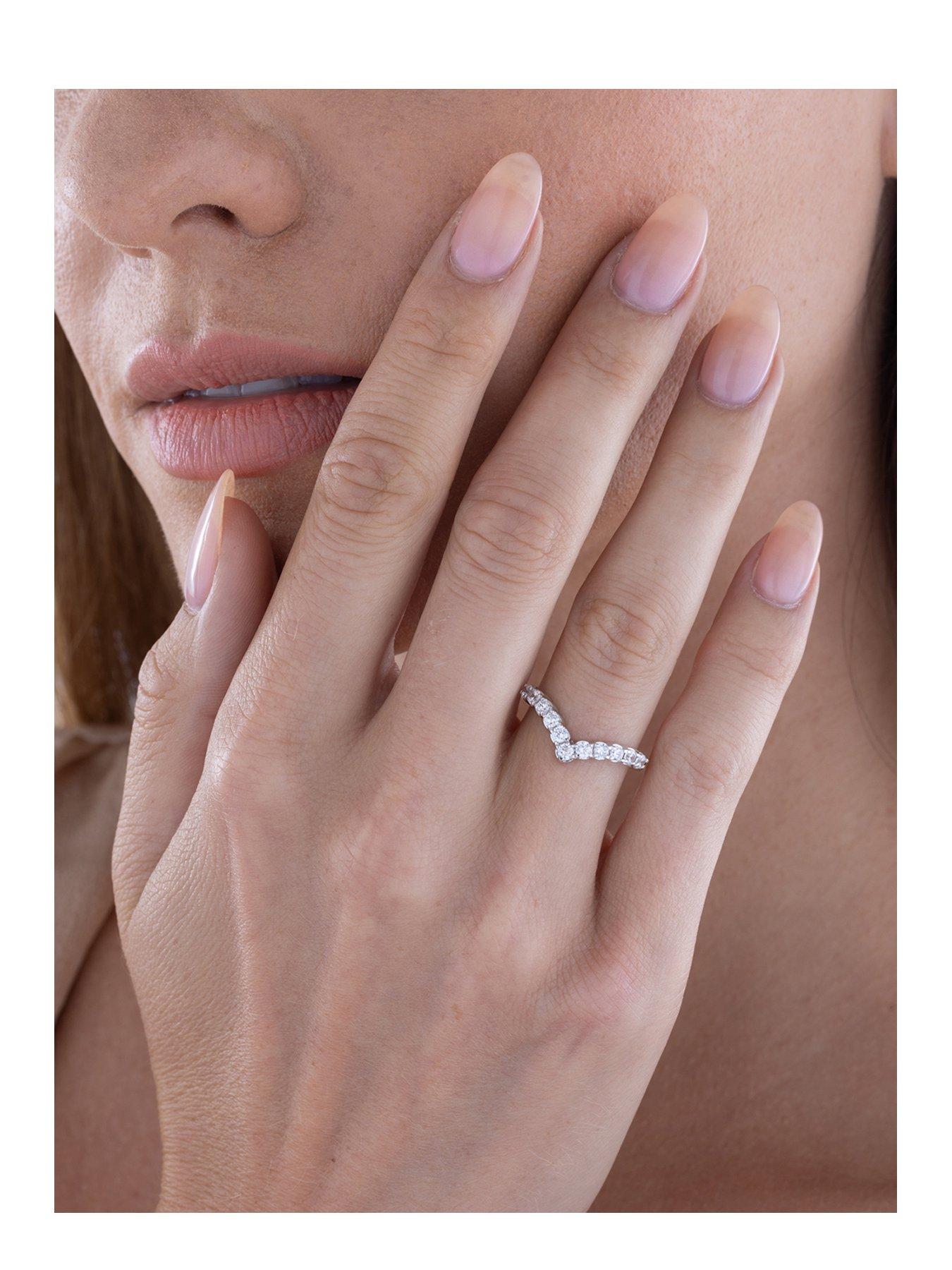 Image 2 of 5 of Love DIAMOND Diamond Clawset Wishbone Ring G VS+ Lab Grown
