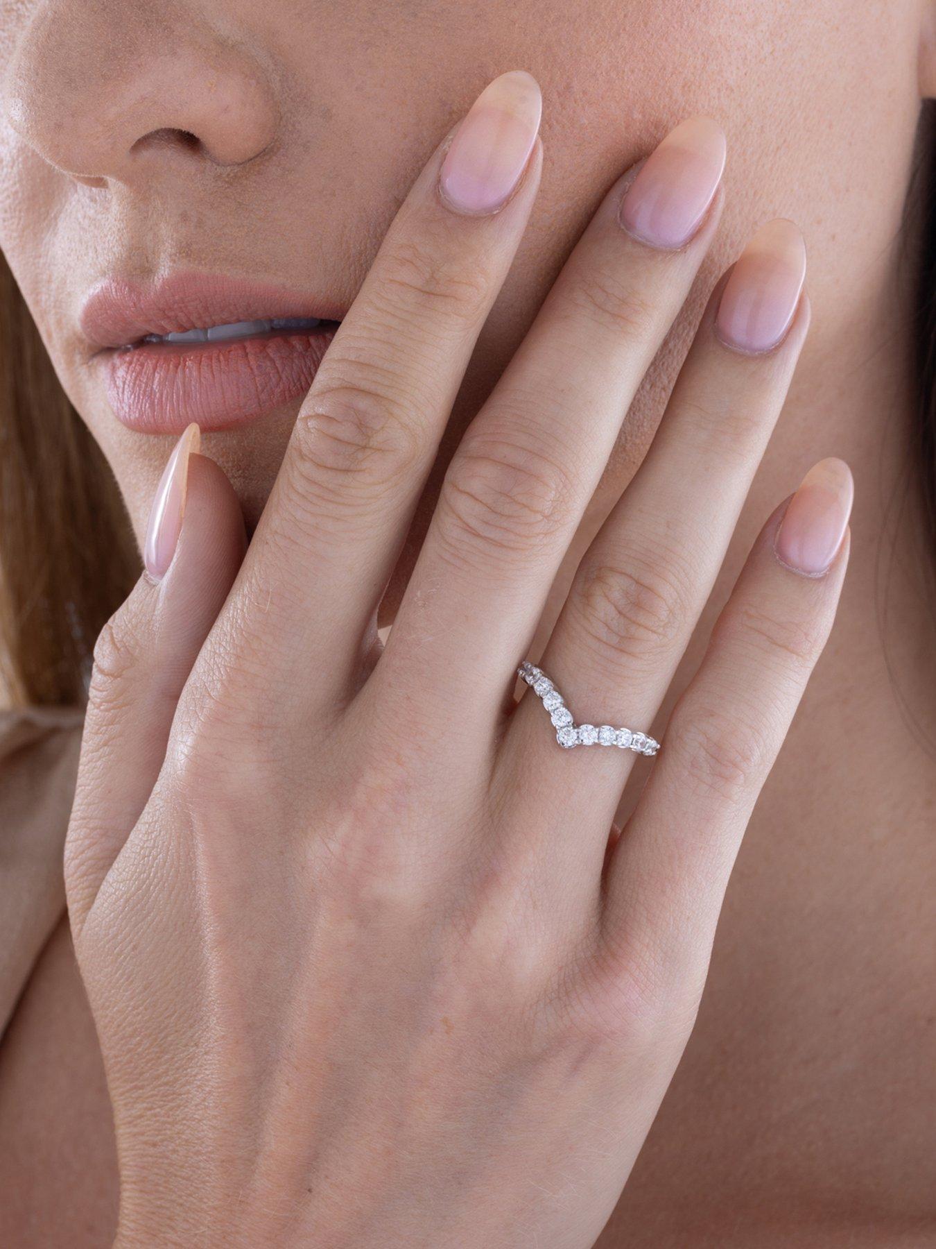 Image 3 of 5 of Love DIAMOND Diamond Clawset Wishbone Ring
