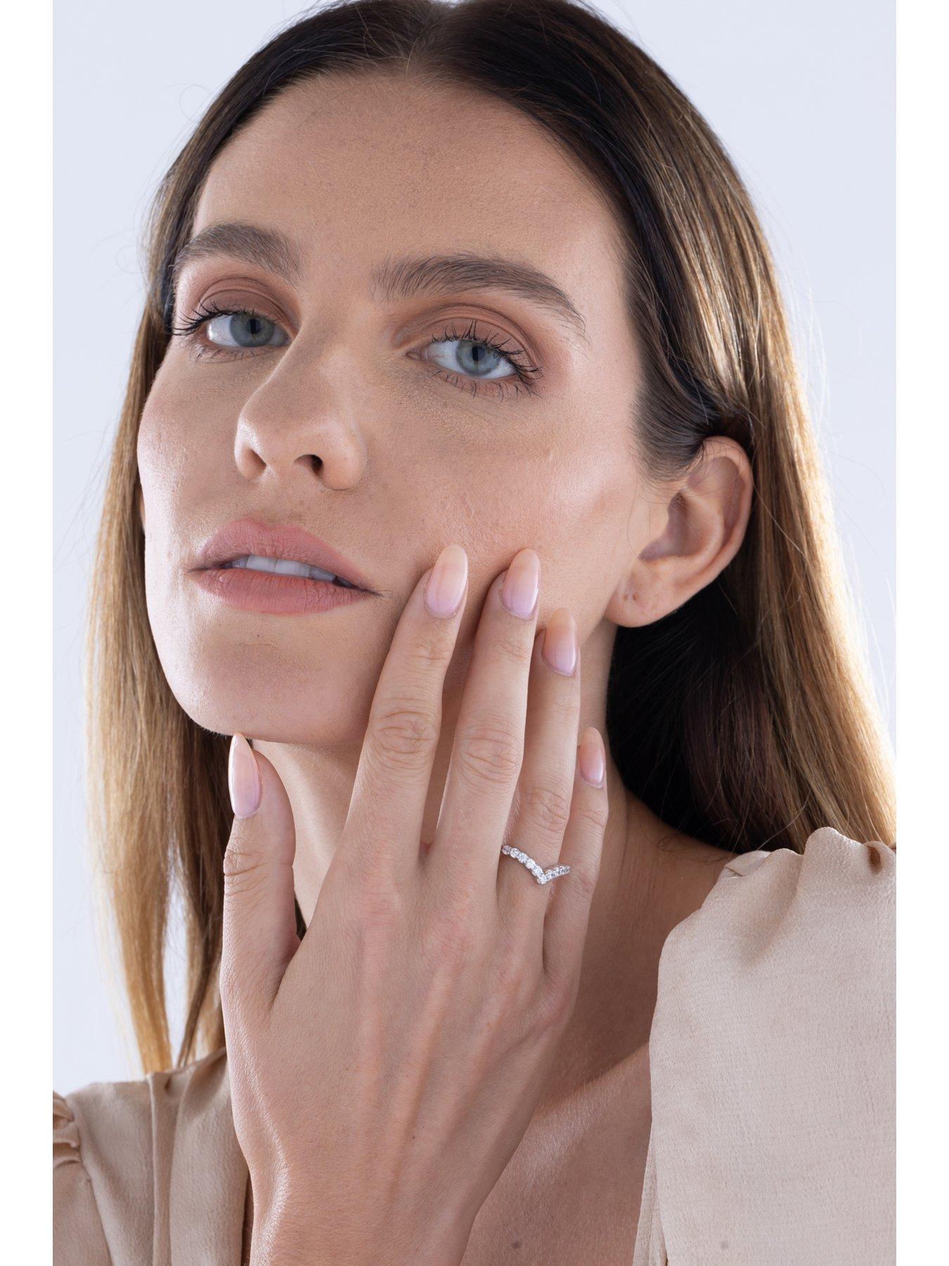 Image 5 of 5 of Love DIAMOND Diamond Clawset Wishbone Ring G VS+ Lab Grown