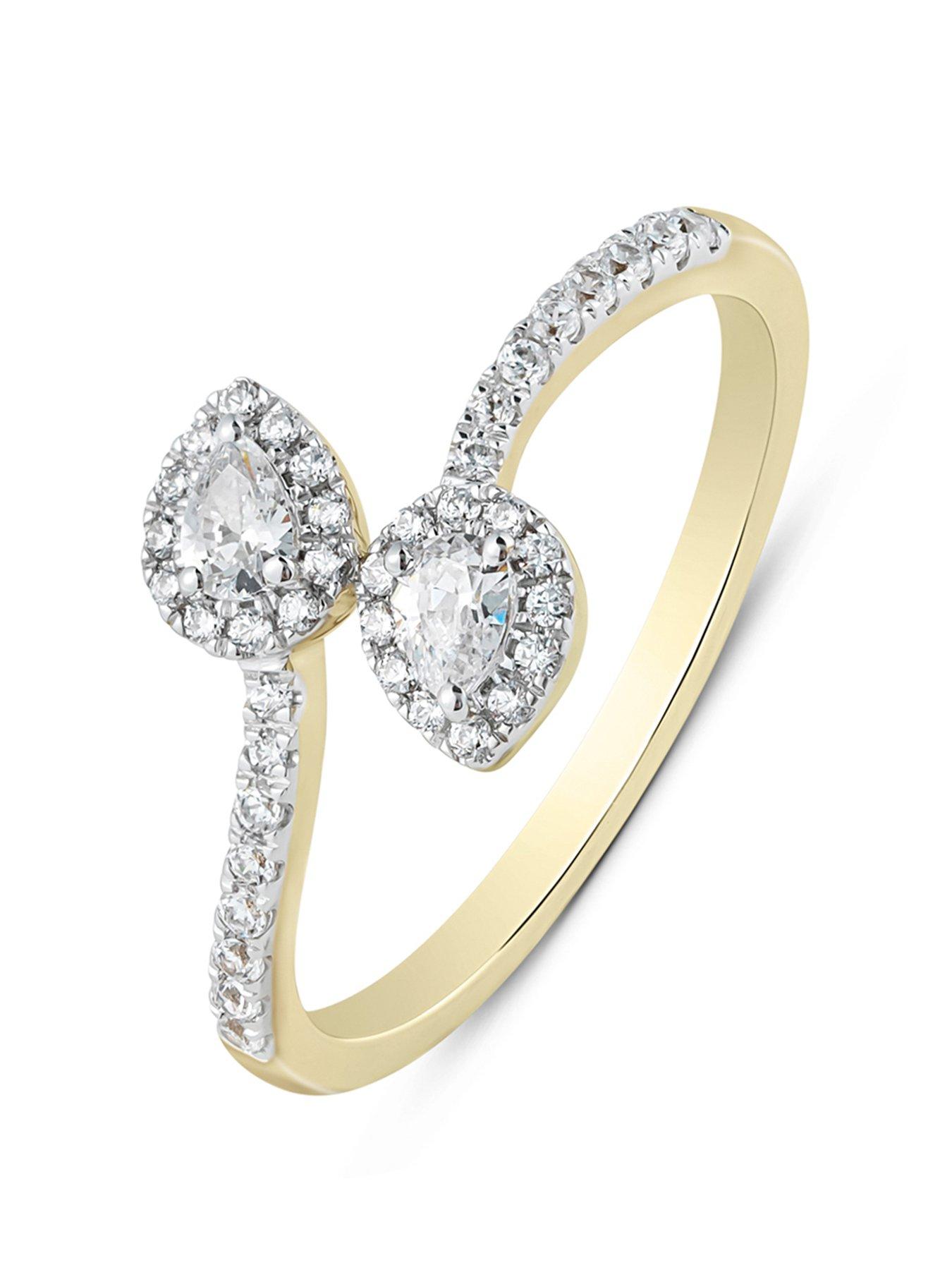  image of love-diamond-pear-shaped-diamond-wrap-around-ring-g-vs-lab-grown