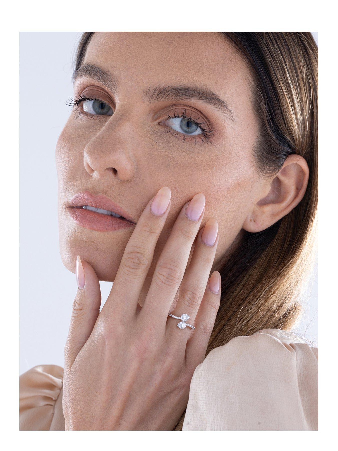  image of love-diamond-pear-shaped-diamond-wrap-around-ring-g-vs-lab-grown