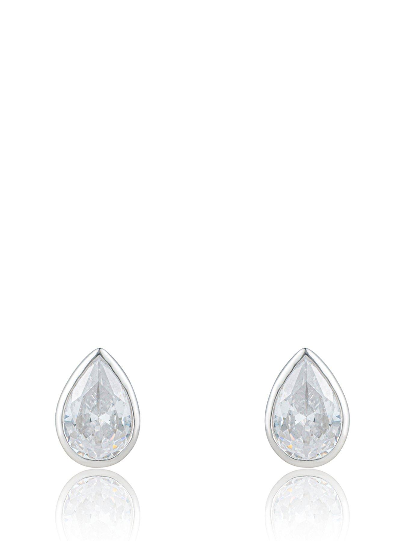 undefined Diamond Pear Shaped Earrings Studs G VS+ Lab Grown