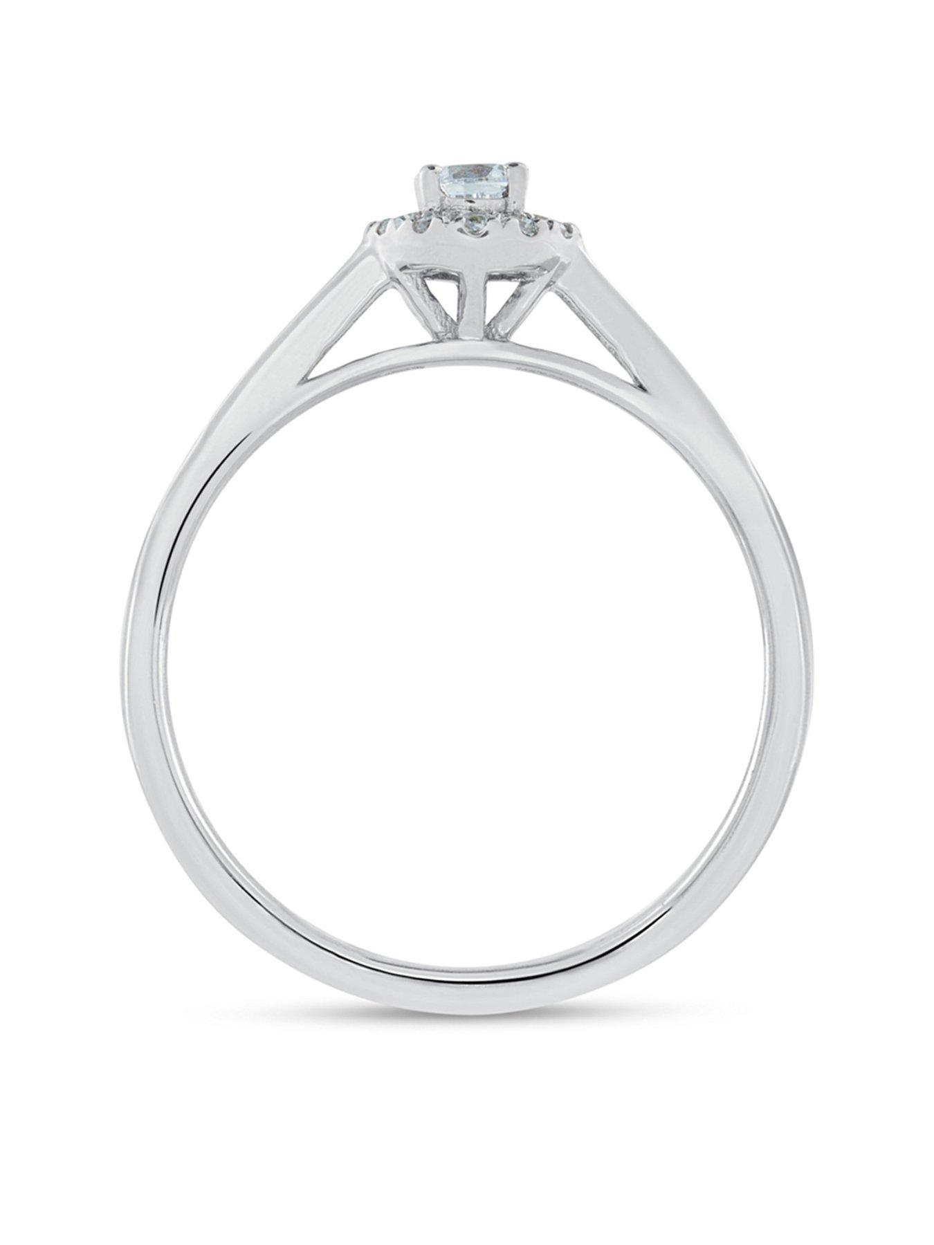 Image 2 of 5 of Love DIAMOND Diamond Halo Solitaire Ring G VS+ Lab Grown