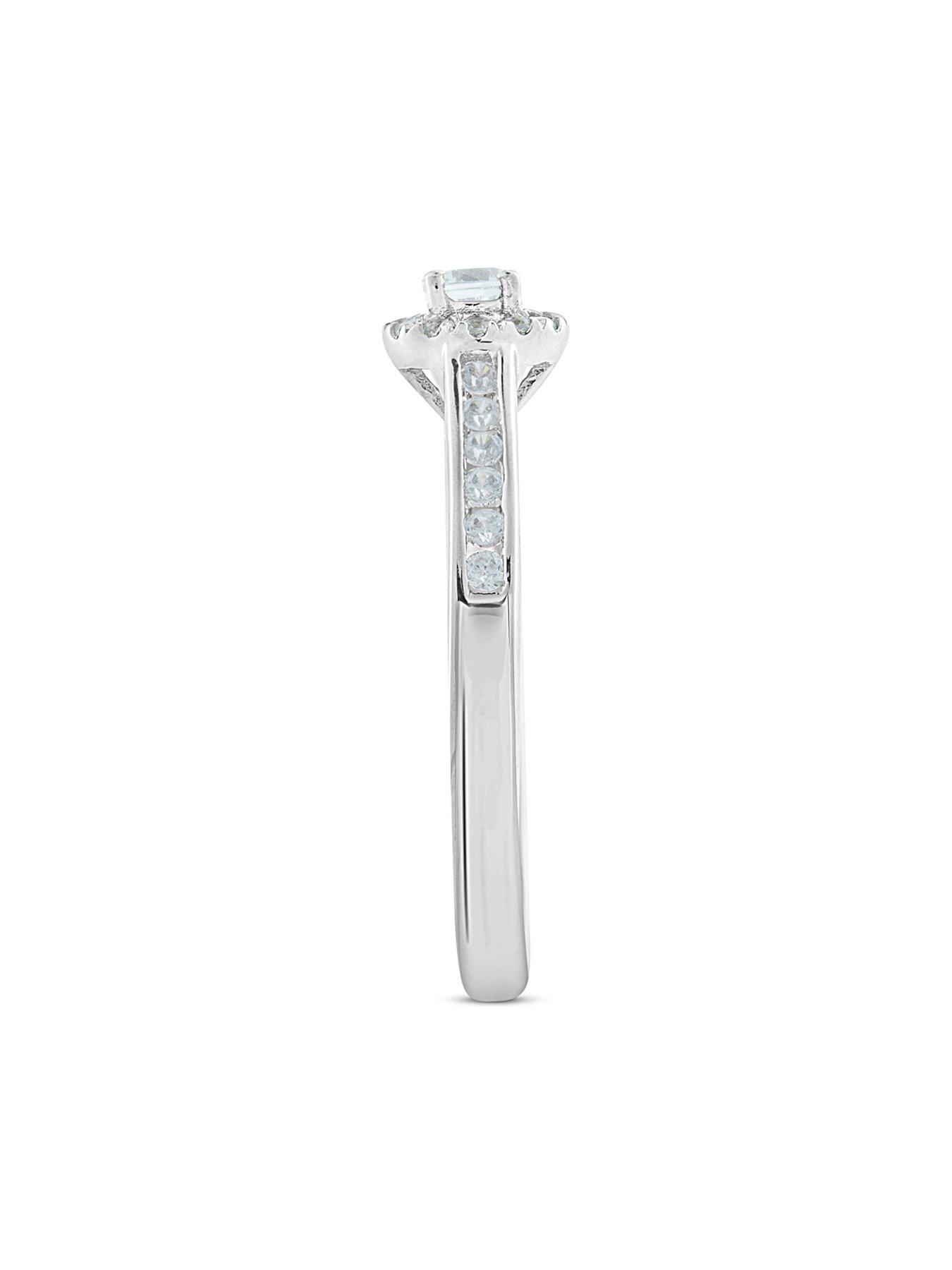 Image 5 of 5 of Love DIAMOND Diamond Halo Solitaire Ring G VS+ Lab Grown