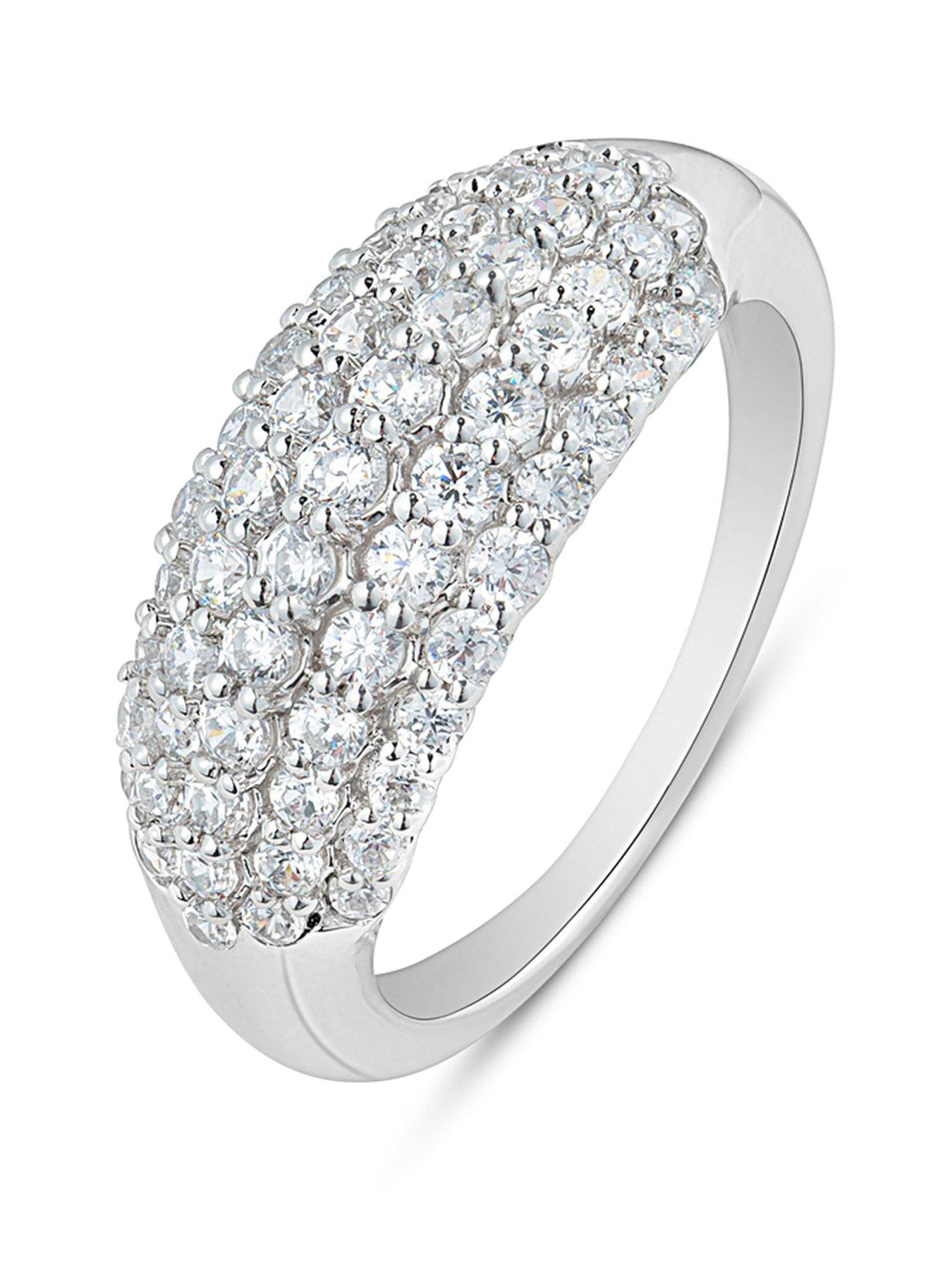 Image 1 of 5 of Love DIAMOND Big Show Diamond Cluster Ring G VS+ Lab Grown