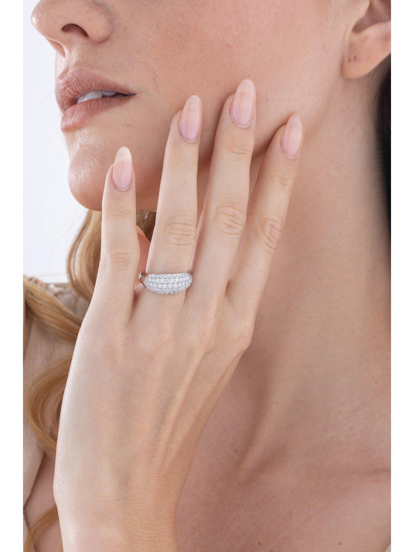 Image 3 of 5 of Love DIAMOND Big Show Diamond Cluster Ring G VS+ Lab Grown