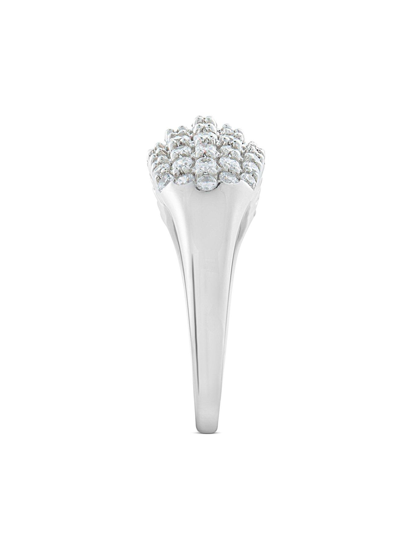 Image 5 of 5 of Love DIAMOND Big Show Diamond Cluster Ring G VS+ Lab Grown