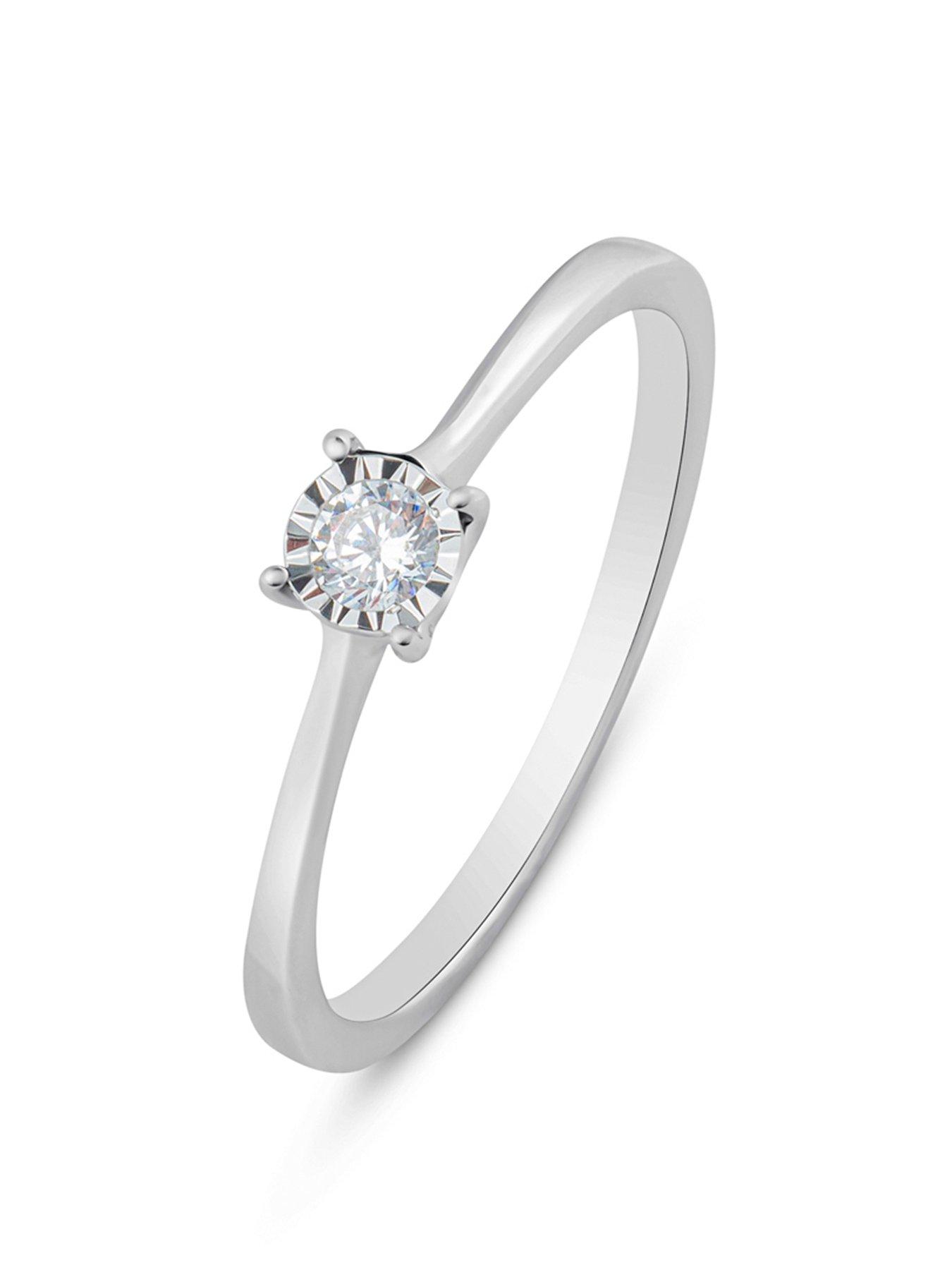 Image 1 of 5 of Love DIAMOND Diamond Illusion Solitaire Ring G VS+ Lab Grown
