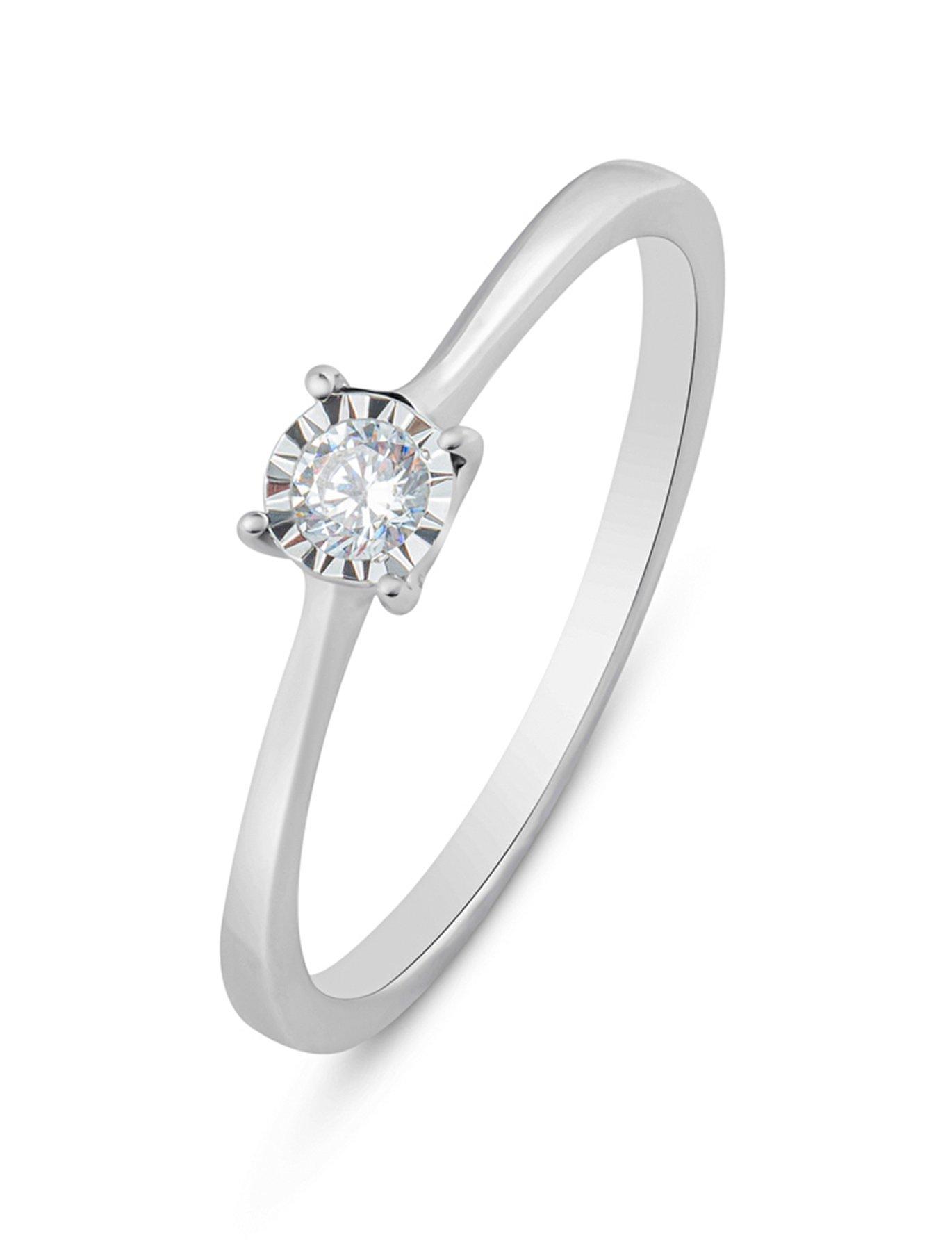 Love DIAMOND Diamond Illusion Solitaire Ring G VS+ Lab Grown