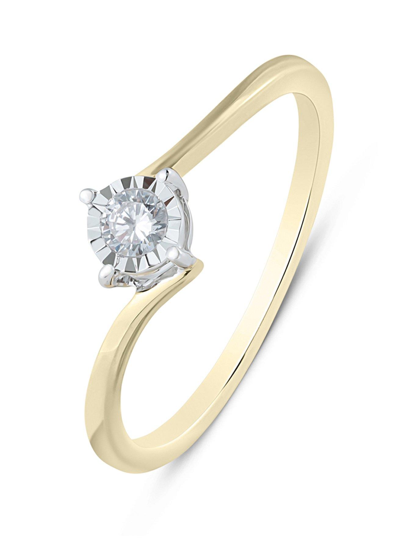 Love DIAMOND Diamond Illusion Solitaire Ring G VS+ Lab Grown
